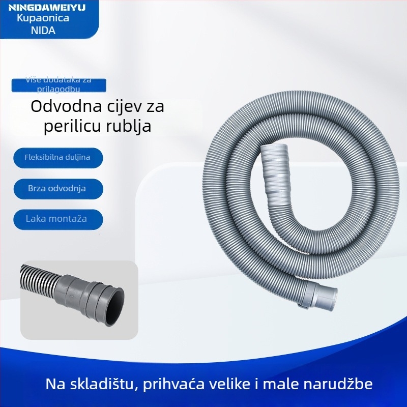 Univerzalni odvodi perilice rublja – produžni cijev, ABS materijal, model: izlaz perilice, stil: moderni minimalistički, mogućnost prilagodbe