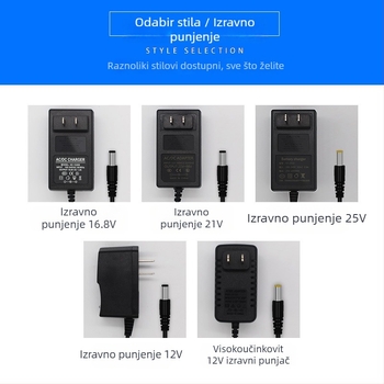 Di Drill punjač litijske baterije za ručne bušilice — kompatibilan s 12V, 16,8V, 21V i 25V