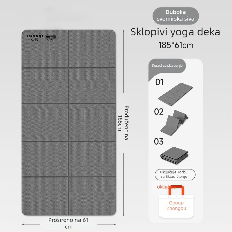 Yoga prostirka s geometrijskim uzorkom, materijal TPE, debljina 6/8/10 mm, težina 99999
