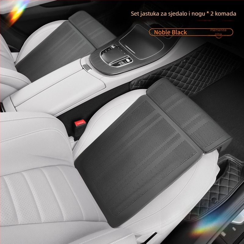 Automobilska jastučnica s podlogom za noge – memorijska pjena, PU površina, plosnat minimalistički stil, pogodno za sve sezone