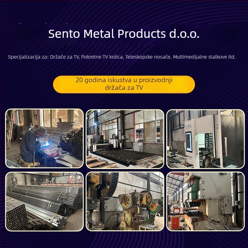 Stalak za televizor na podu s uklonjivim kolima, metalni, model ST-05, težina 11–35 kg, za komercijalne zaslone