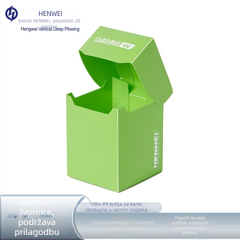 Henwei kutija za pohranu kartica za društvene igre, kapacitet 100+ skupova kartica, plastika, debljina 0,71 mm