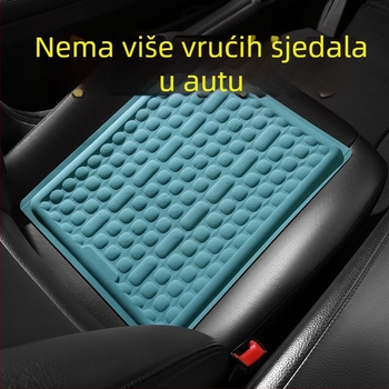 Silikonski jastuk za sjedenje s mrežastom strukturom – za auto i ured, hlađenje, masaža, ventilacija, napunjen plinom, ljeto