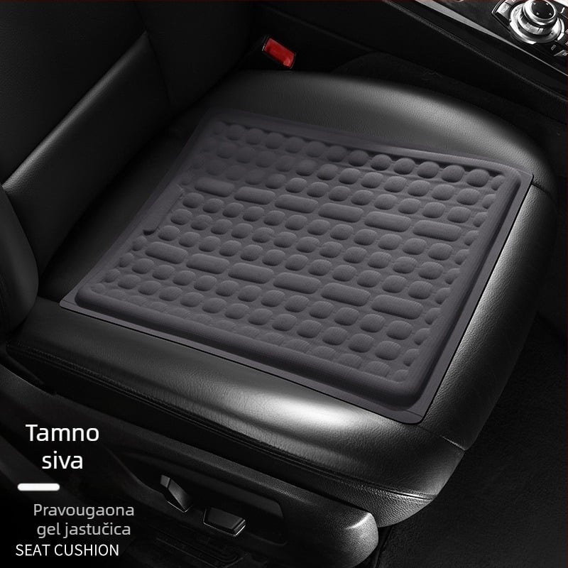 Silikonski jastuk za sjedenje s mrežastom strukturom – za auto i ured, hlađenje, masaža, ventilacija, napunjen plinom, ljeto