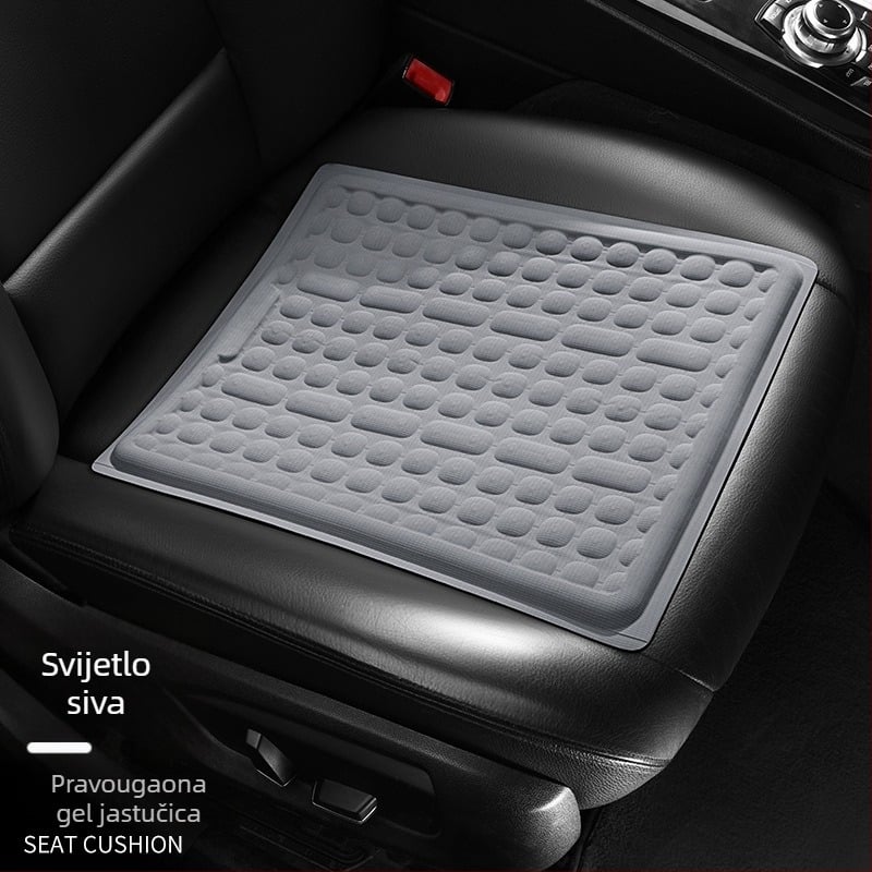 Silikonski jastuk za sjedenje s mrežastom strukturom – za auto i ured, hlađenje, masaža, ventilacija, napunjen plinom, ljeto