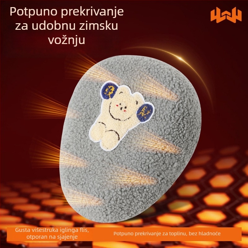 Navlaka za sjedalo električnog bicikla, zimski fleece, pojačana, Huiying, otisak logotipa, mogućnost prilagodbe