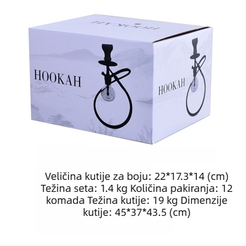 Dadun Hookah set – aluminijska legura + staklo, porijeklo Zhejiang, prilagodljivo
