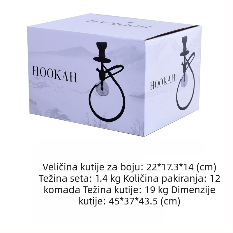 Dadun Hookah set – aluminijska legura + staklo, porijeklo Zhejiang, prilagodljivo