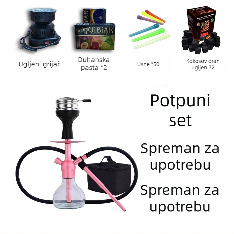 Dadun Hookah set – aluminijska legura + staklo, porijeklo Zhejiang, prilagodljivo