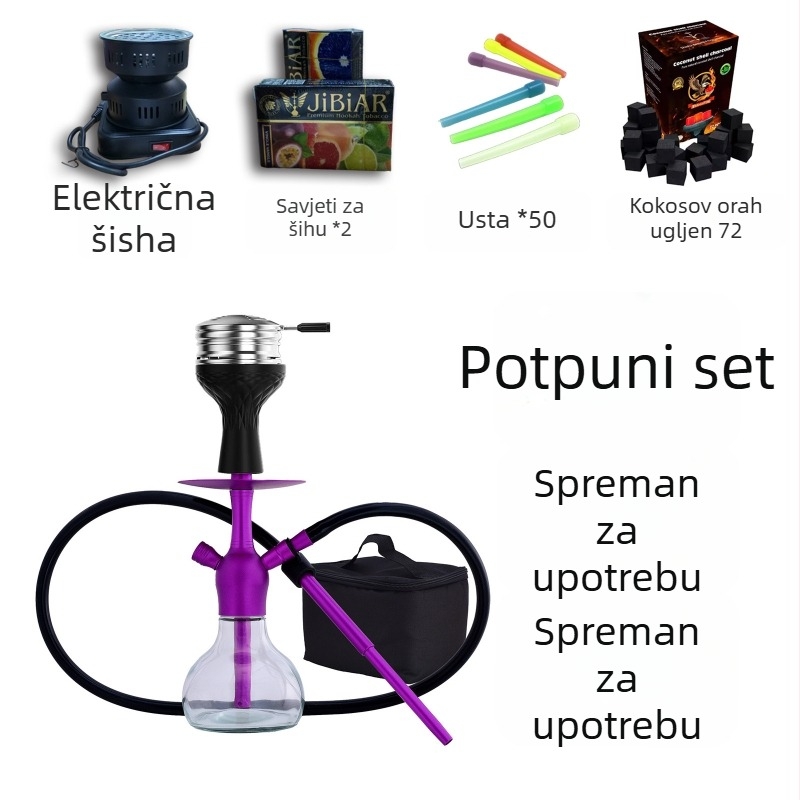 Dadun Hookah set – aluminijska legura + staklo, porijeklo Zhejiang, prilagodljivo