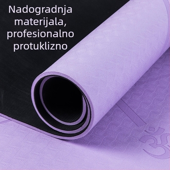 Joga prostirka - TPE+guma, debljina 10 mm, težina 1200 g, protuklizna površina