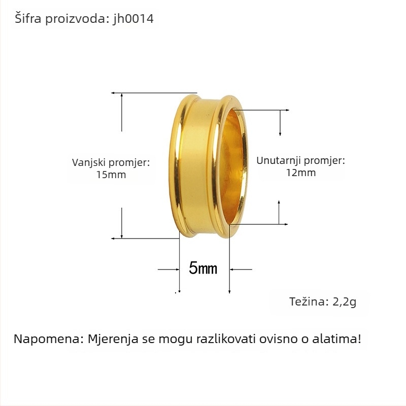 Metalni ukrasni prsten za DIY izradu lula – dodatak za lula, ispis logotipa, prilagodljiv, pakiranje 100 kom