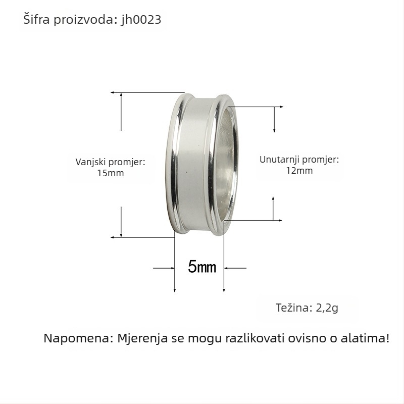 Metalni ukrasni prsten za DIY izradu lula – dodatak za lula, ispis logotipa, prilagodljiv, pakiranje 100 kom