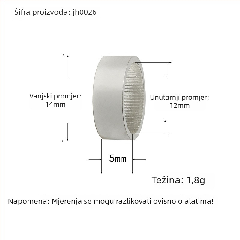 Metalni ukrasni prsten za DIY izradu lula – dodatak za lula, ispis logotipa, prilagodljiv, pakiranje 100 kom