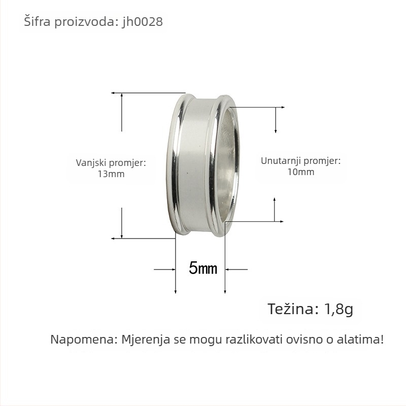 Metalni ukrasni prsten za DIY izradu lula – dodatak za lula, ispis logotipa, prilagodljiv, pakiranje 100 kom