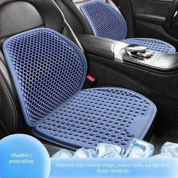 Gel jastuk za sjedenje za ured i automobil, prozračan, gumirana površina, punjenje od baršunaste pamuke, ljetni hlađajući dizajn s ćelijastom strukturom