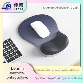 Mala podloga za zglob miša, gumena, jednostrana, s trakom za zglob, OEM obrada