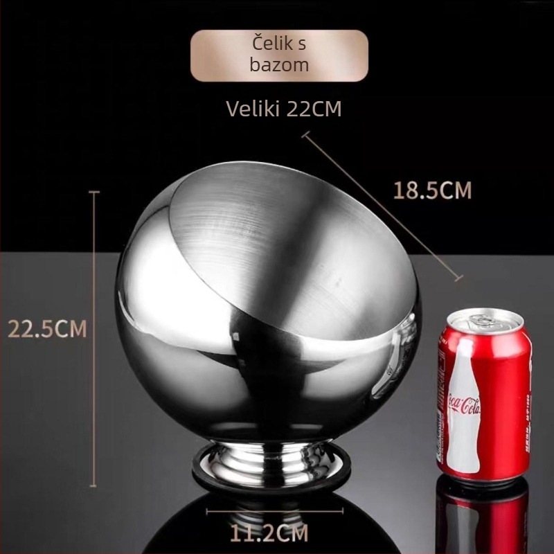 Nehrđajući čelični pepeljara - otporna na vjetar, višenamjenski dizajn za bar/KTV/Internet kafić, s mogućnošću pohrane i nagnutom zdjelom
