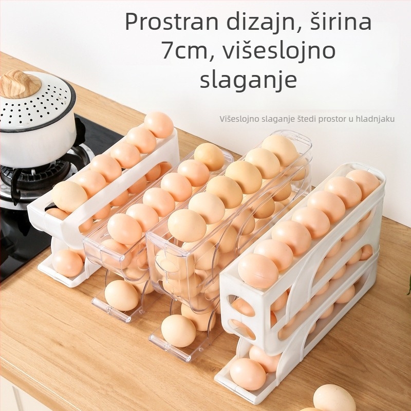 4-slojna plastična kutija za jaja s kliznim dizajnom za bočne vrata hladnjaka, porijeklo Yiwu