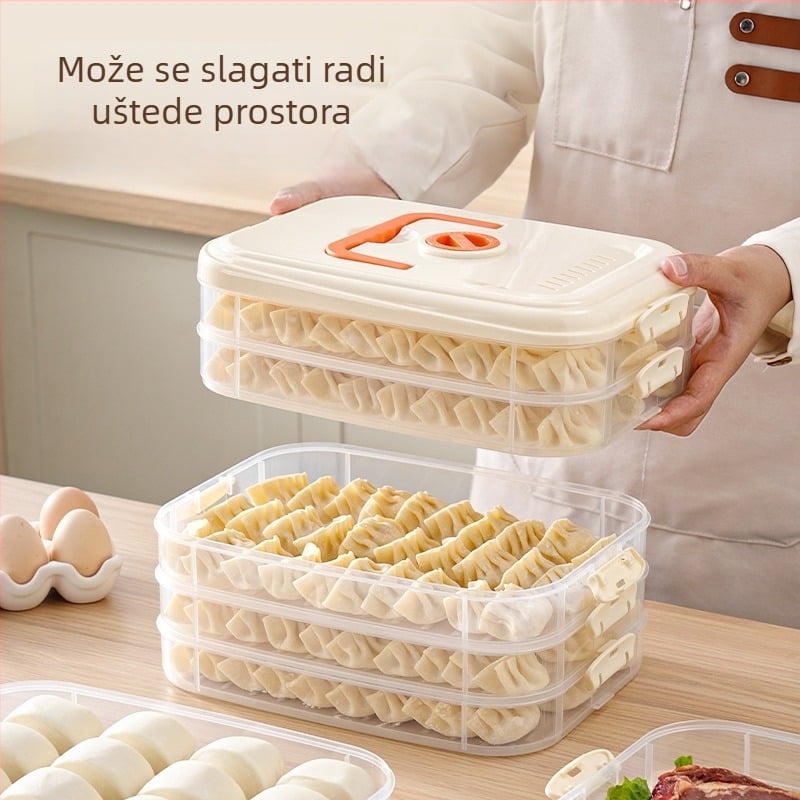 Plastična kutija za skladištenje knedli, jednostavan dizajn, bez marke