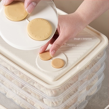 Kutija za skladištenje knedli i wontona, Plastika hrane kvalitete, Jednostavan stil, Pakiranje niskog tlaka, Opcije težine 218 g / 336 g / 456 g / 576 g
