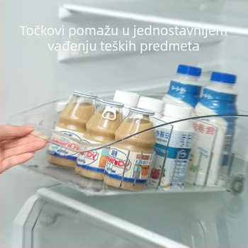 Prozirni organizator za hladnjak s odjeljkom za voće i povrće, PET materijal