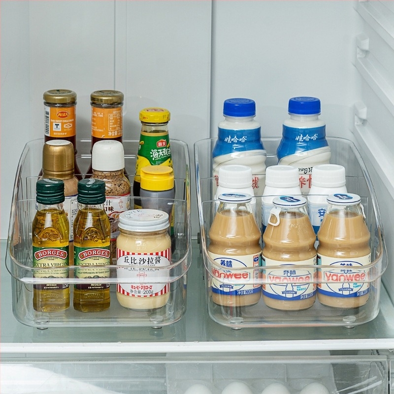 Prozirni organizator za hladnjak s odjeljkom za voće i povrće, PET materijal