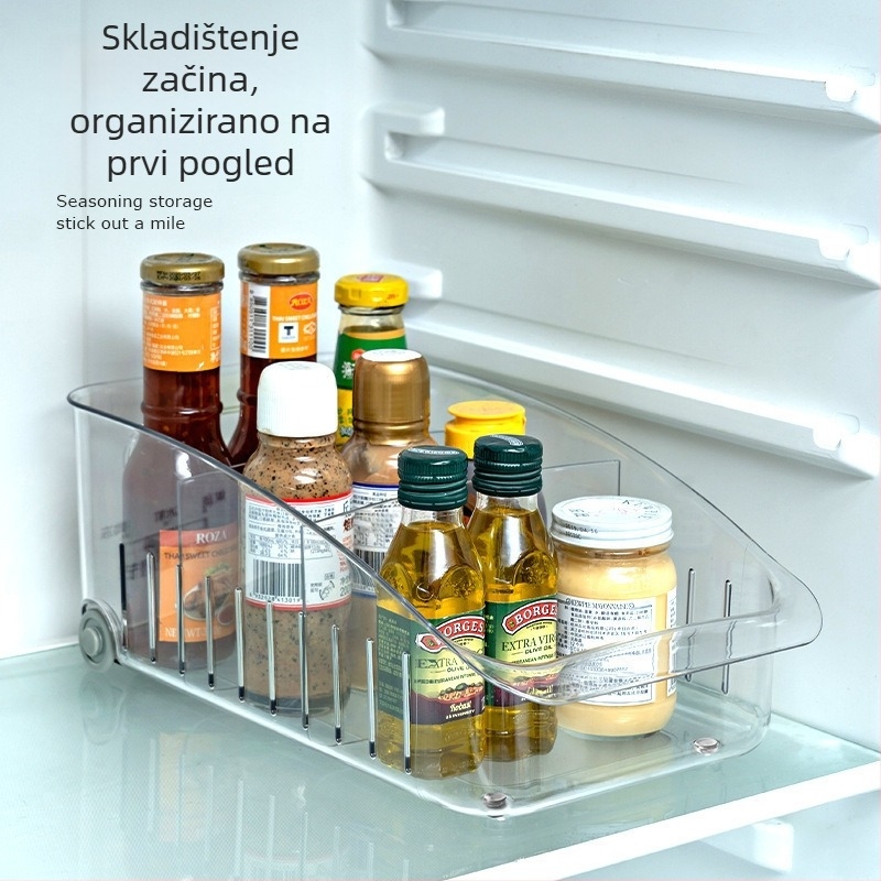 Prozirni organizator za hladnjak s odjeljkom za voće i povrće, PET materijal