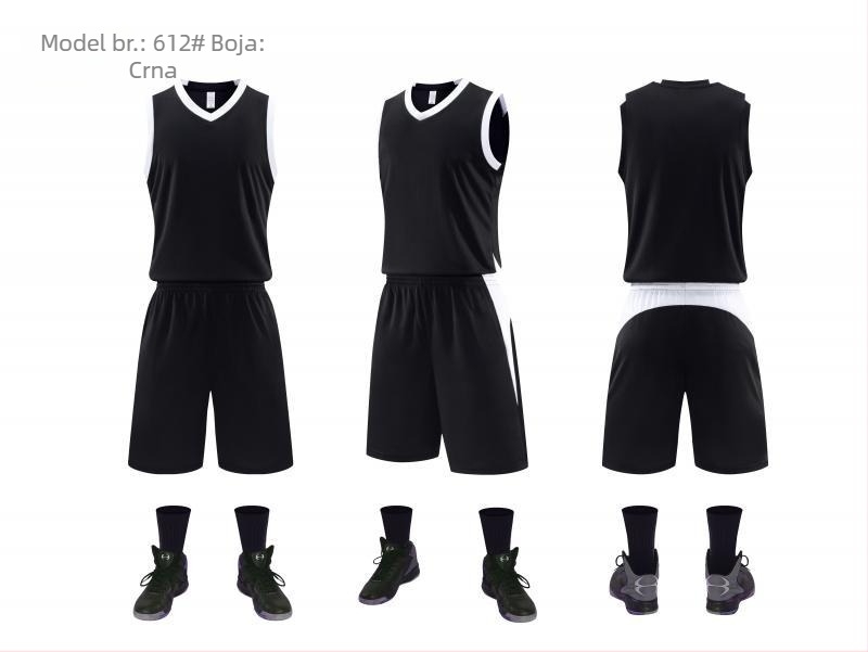 Unisex mladež košarkaška uniforma s prilagođenom otiskom, 100% poliester, brzo se suši i prozračna