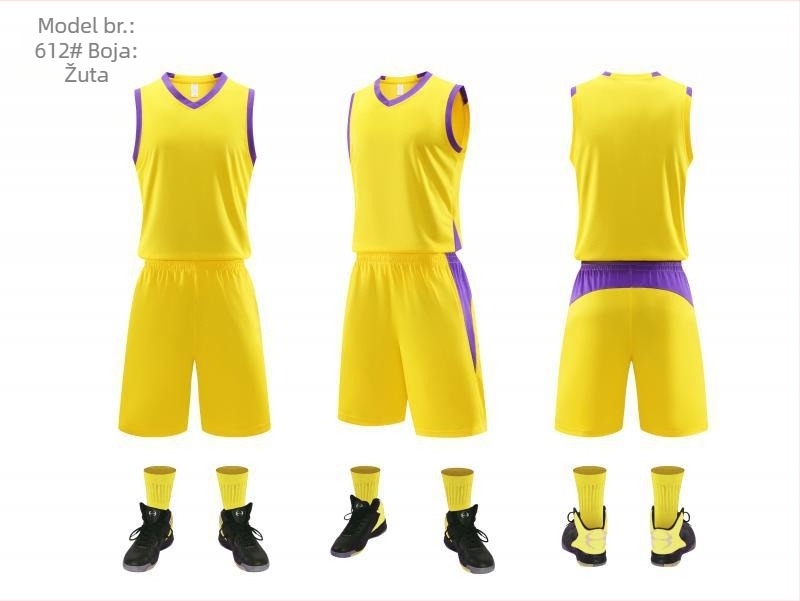 Unisex mladež košarkaška uniforma s prilagođenom otiskom, 100% poliester, brzo se suši i prozračna