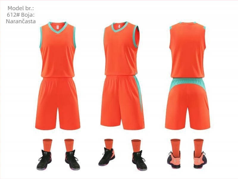 Unisex mladež košarkaška uniforma s prilagođenom otiskom, 100% poliester, brzo se suši i prozračna