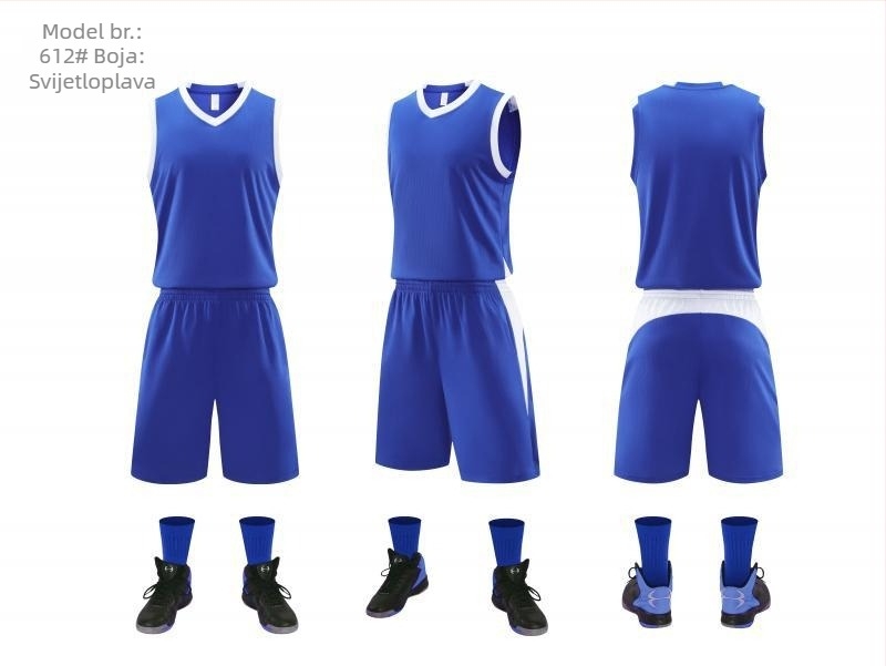 Unisex mladež košarkaška uniforma s prilagođenom otiskom, 100% poliester, brzo se suši i prozračna