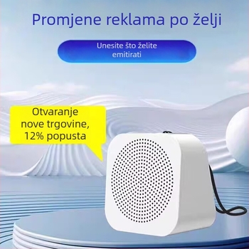 Bluetooth zvučnik za reklame s glasovnim porukama (5W, BT 5.2, 2000–4000mAh, 100 Hz–20 kHz, SNR ≥70 dB)