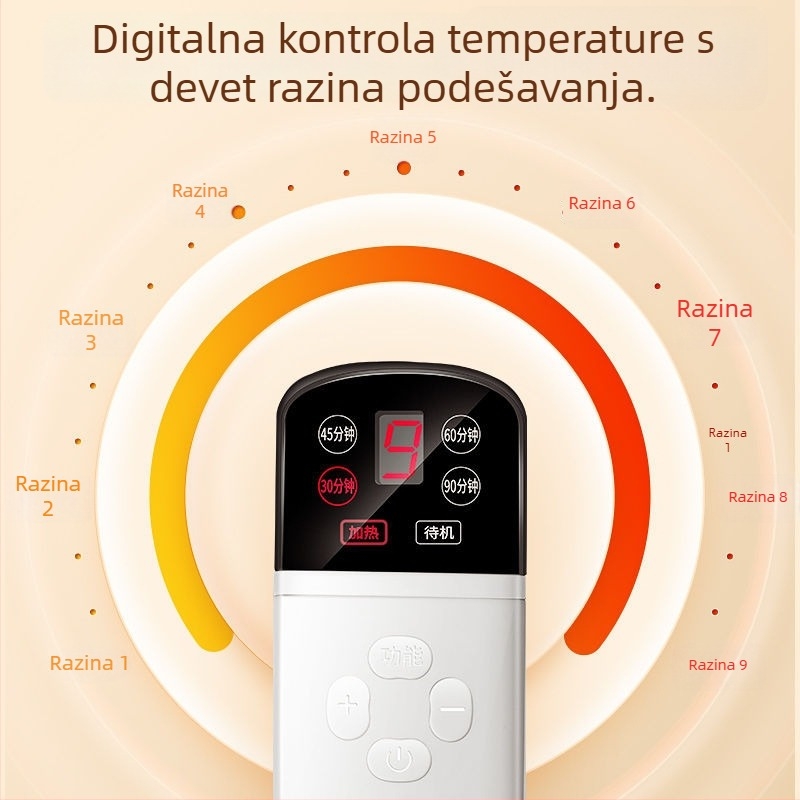 Grijajući jastuk za sjedalo s integriranim naslonom za ured, USB napajanje, gornji dio od prave kože, unisex