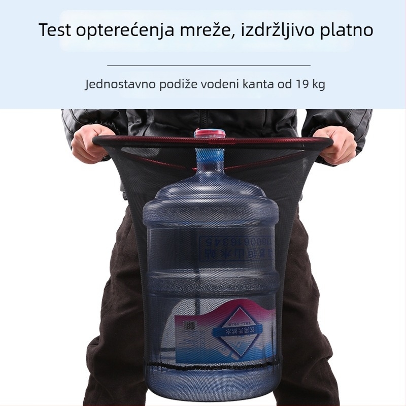 Pole Holder karbonska trokutasta sklopiva glava mreže za ribolov, 8 mm vijak