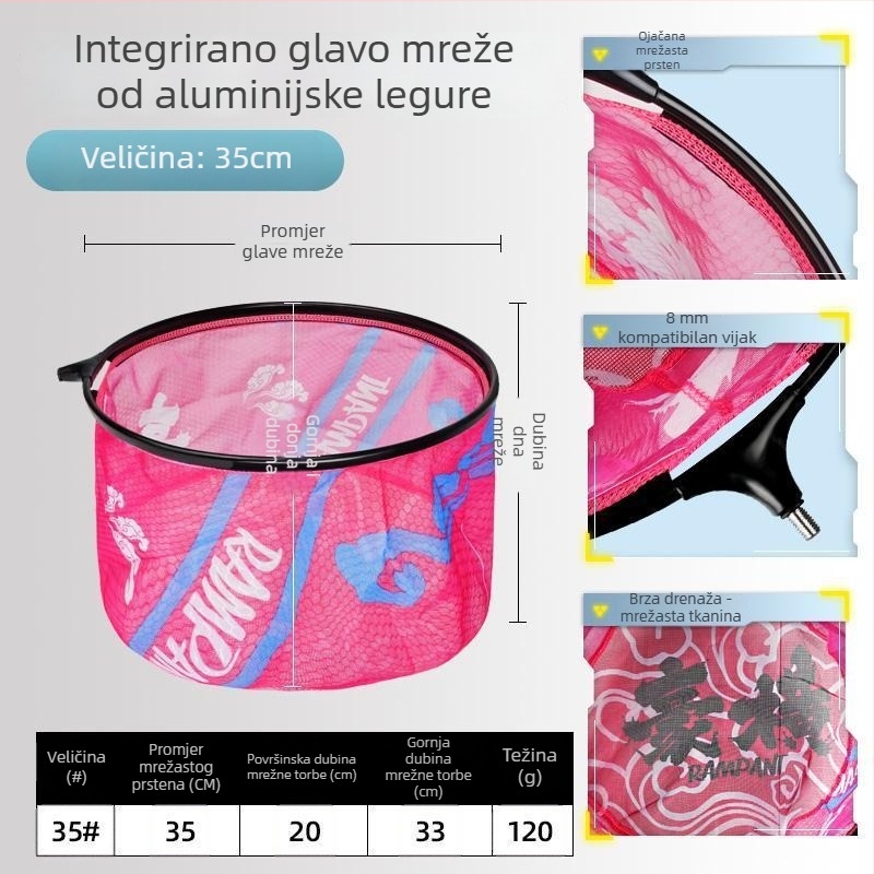 Glava ribarske mreže – aluminijska legura, model Ou Chen, bez marke