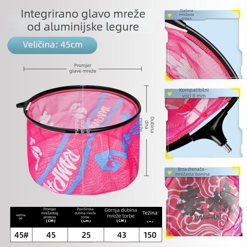 Glava ribarske mreže – aluminijska legura, model Ou Chen, bez marke