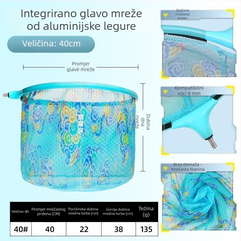 Glava ribarske mreže – aluminijska legura, model Ou Chen, bez marke