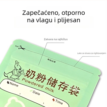 Safety vrećice za skladištenje mlijeka u prahu, jednokratne, prenosne za majčino mlijeko i formulu, 32 vrećica u kutiji, pogodno od rođenja do 3 godine