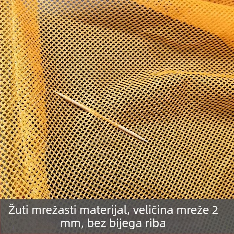 Mreža za ribolov s drvenom drškom, mala oka (Materijal: drvo)