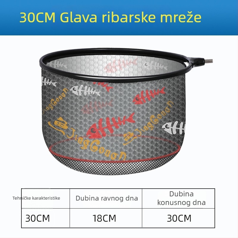 Ultra lagana glava mreže za velike ribe s anti-hakom