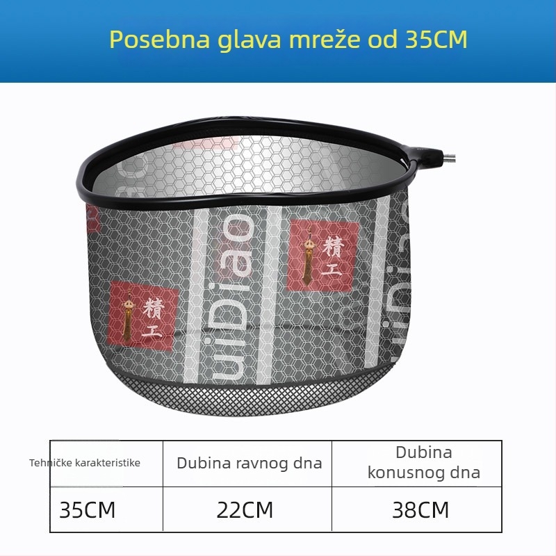Ultra lagana glava mreže za velike ribe s anti-hakom