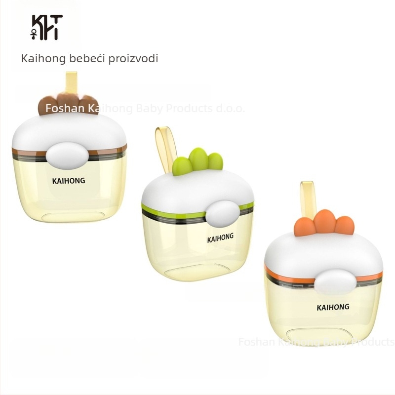 PPSU kutija za mlijeko za bebe, prijenosna s dvostrukim odjeljcima, zatvorena i otporna na vlagu, pogodna od rođenja do 3 godine