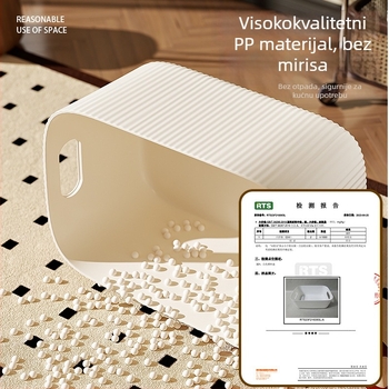 Stolni spremnik za pohranu, model 985, PP materijal, bez poklopca, kapacitet 18 L, moderan minimalistički stil