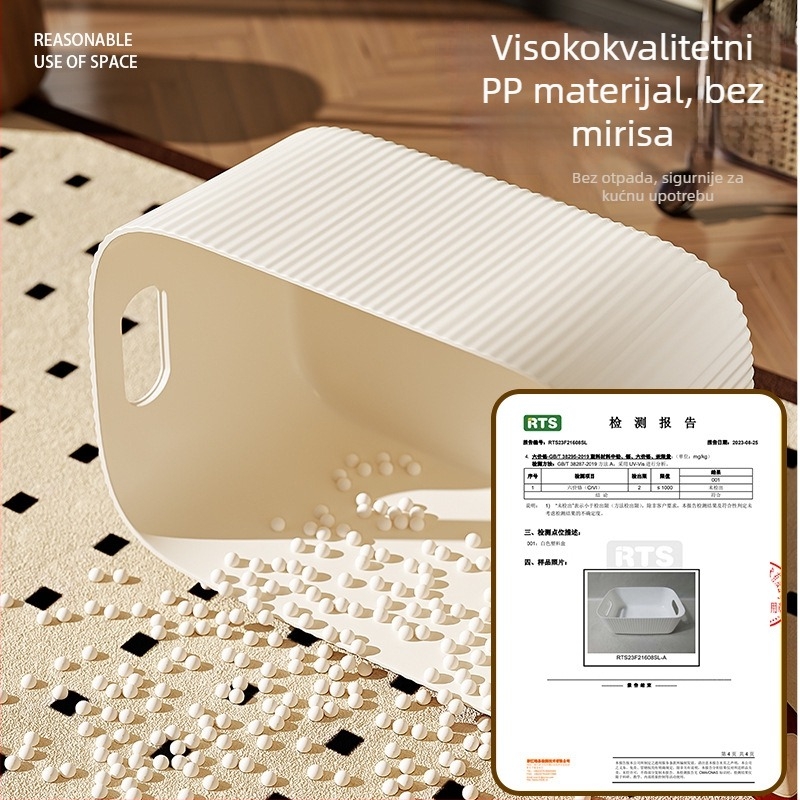 Stolni spremnik za pohranu, model 985, PP materijal, bez poklopca, kapacitet 18 L, moderan minimalistički stil