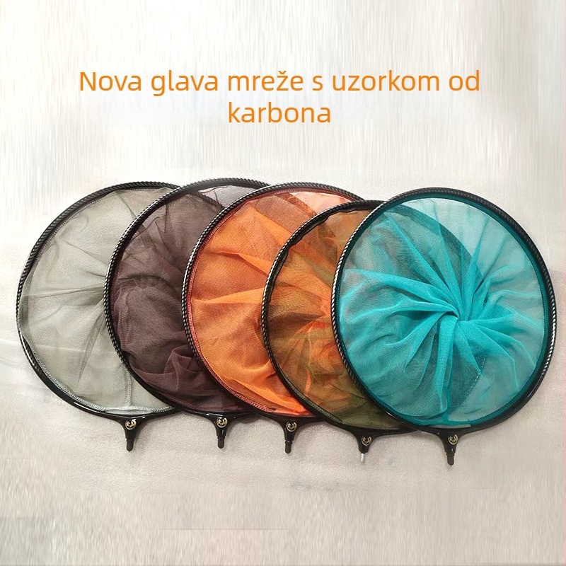 Karbonska glava mreže za ribolov – brzo sušenje, ultra lagana, protiv zaplitanja, zamjenjiva mreža