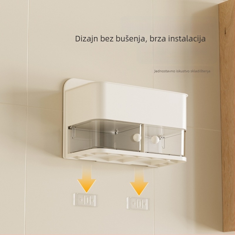 Zidna kutija za skladištenje s rotirajućim dijelovima – JW3380, plastično tijelo, PP ručka, rotirajuća mreža, dnevni boravak, kuhinja, spavaća soba, ured, kupaonica