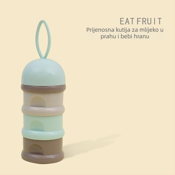 Smoked plastična kutija za mlijeko u prahu za bebe – tri pretinca, tri sloja, velika kapaciteta, za novorođenčad do 3 godine