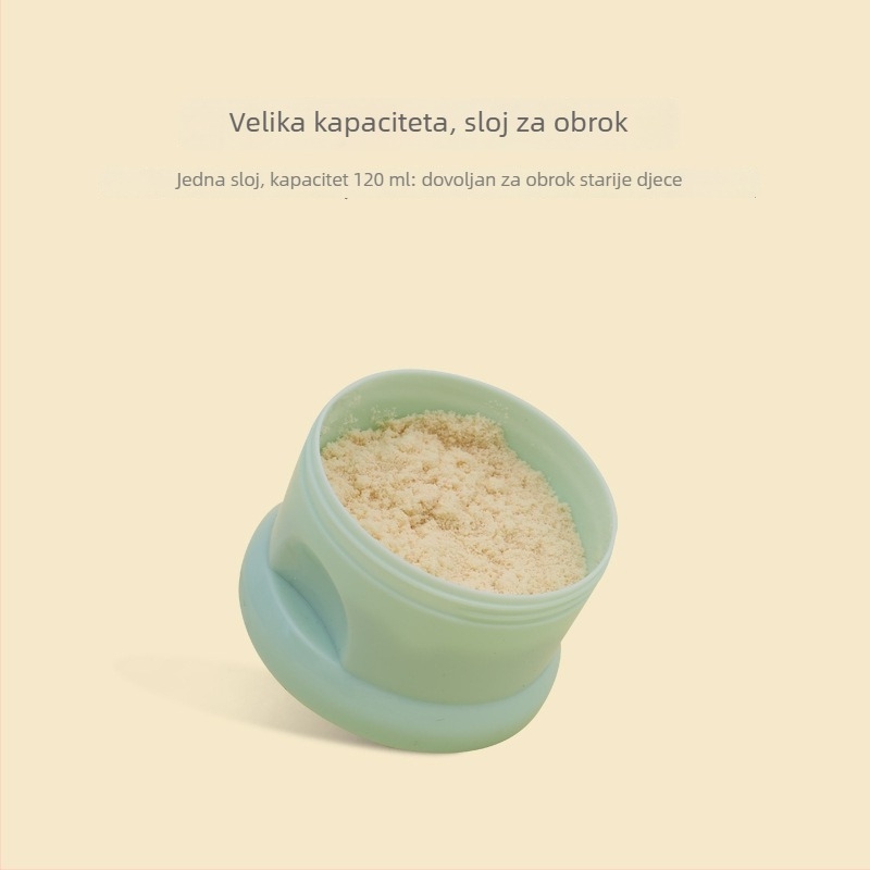 Smoked plastična kutija za mlijeko u prahu za bebe – tri pretinca, tri sloja, velika kapaciteta, za novorođenčad do 3 godine