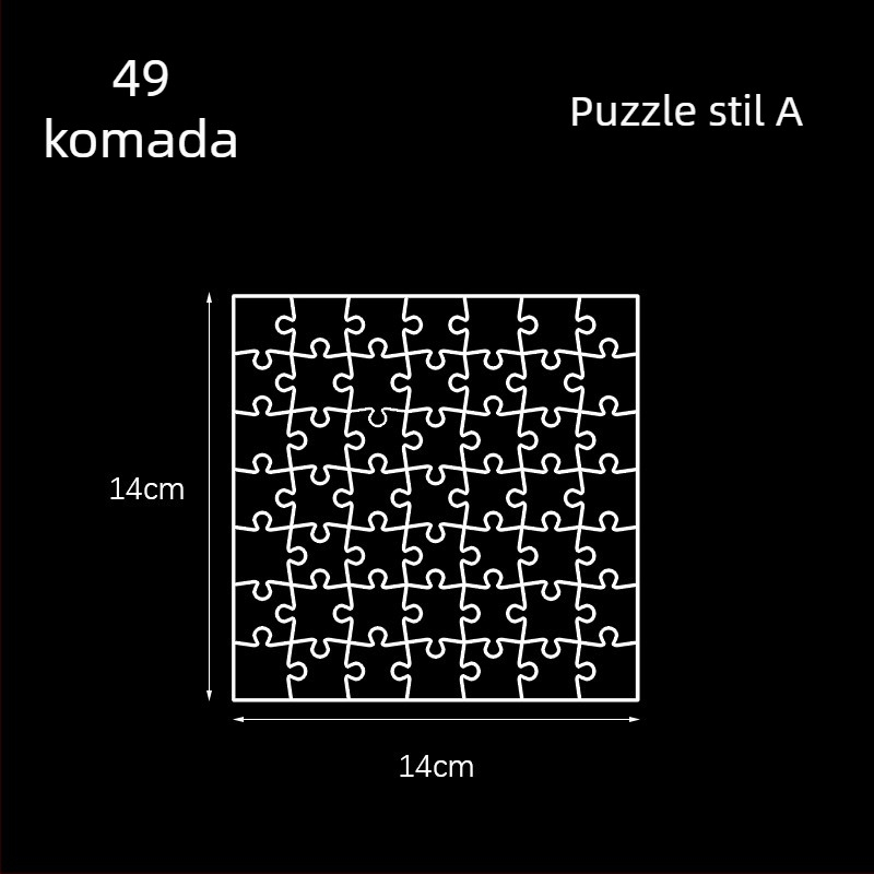 Prozirna akrilna 3D slagalica, 49 komada, za DIY sastavljanje